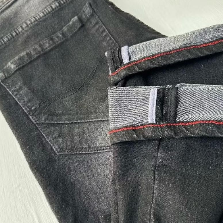 Kekinian - ZEG jeans casual pants celana denim pria panjang slim fit melar selvedge premium ,.