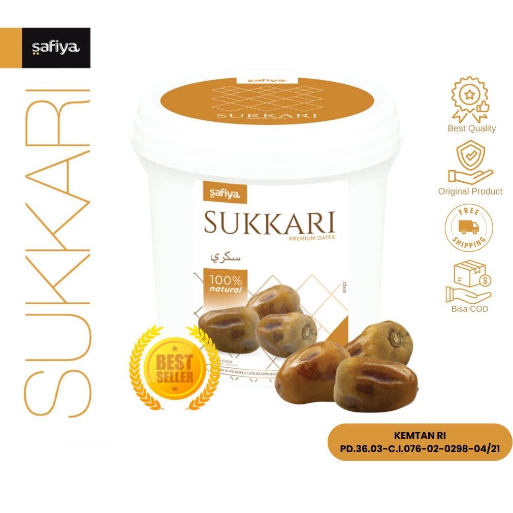 

Hot - Safiya Kurma Sukari Ember 850 Gram Sukkari King Dates Original ..