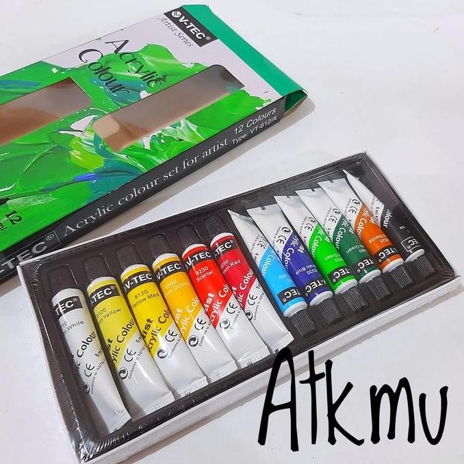 

Cat Acrylic V-Tec 6Ml 12 Colours Artist Series / Cat Akrilik