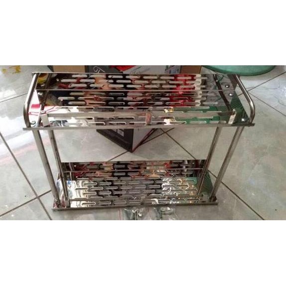 Rak 2 Susun Stainless Tempat Sabun 40Cm