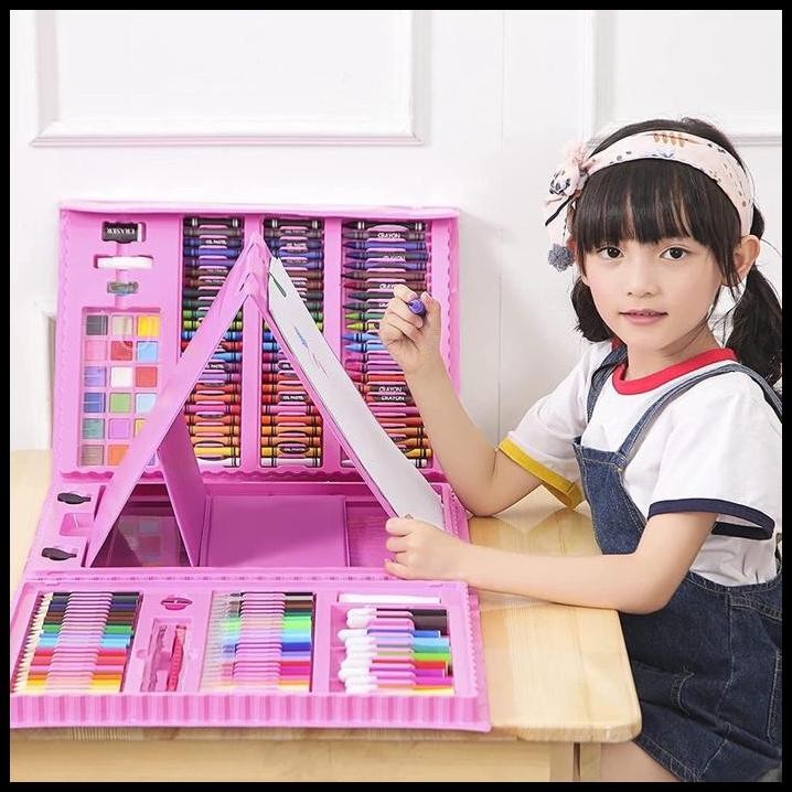 

Alat Mewarnai Menggambar Krayon Crayon Set 208pcs Painting Stationary