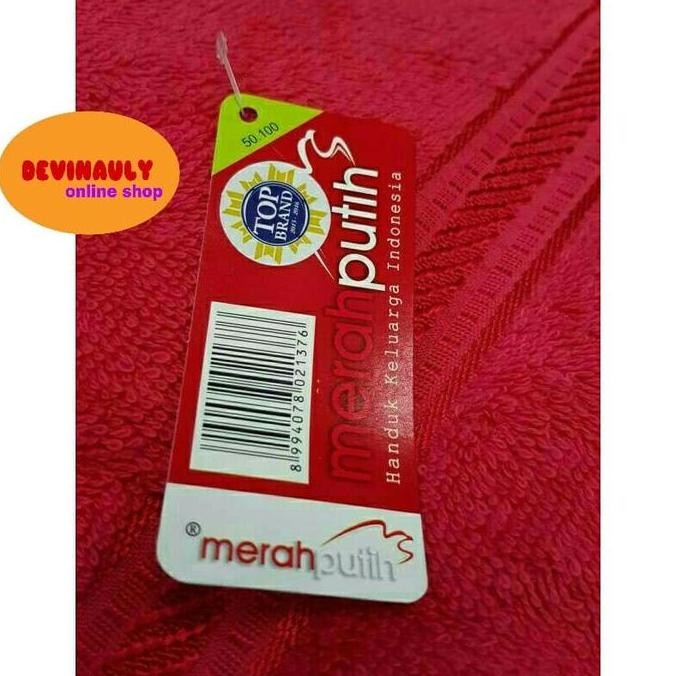 HANDUK MERAH PUTIH 100cm X 50cm HANDUK UKURAN TANGGUNG murah