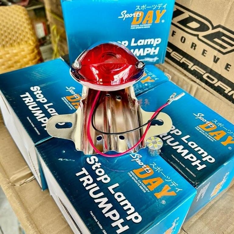 Exclusive Stopan Cb Stoplamp Cb Triumph/Triump By Day Set Pangkon Stopan V80 Full Besi Chorme Cb ,Cu