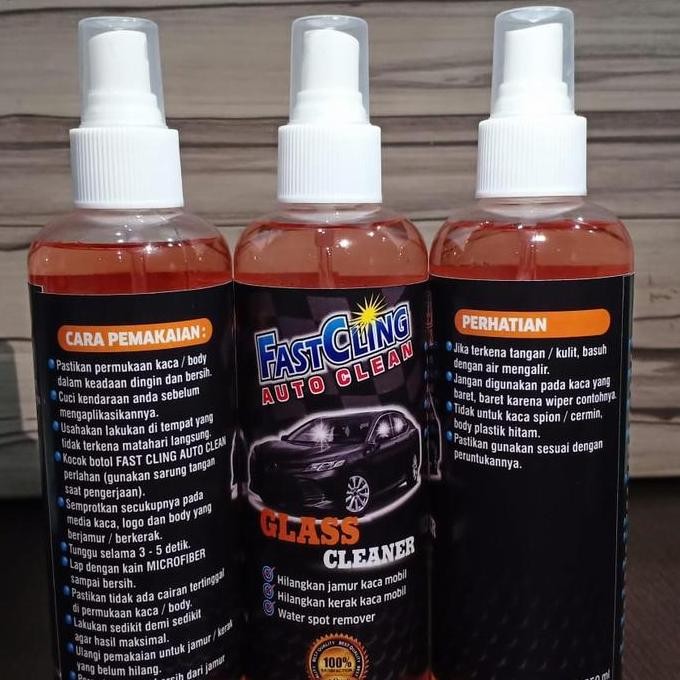 Pembersih Kerak&Jamur Kaca Dan Body Mobil Fast Cling Auto Clean 250 Ml