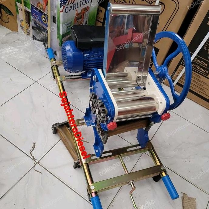 Mesin Giling Mie Pangsit+Dinamo Elektromotor 1/2Hp Listrik