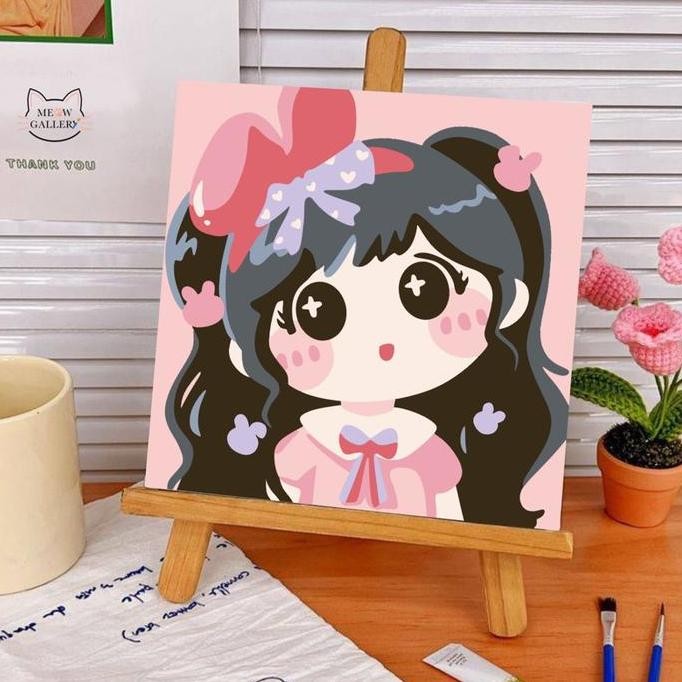 

Paint By Numbers Kit - Cute Girl Series 20X20Cm