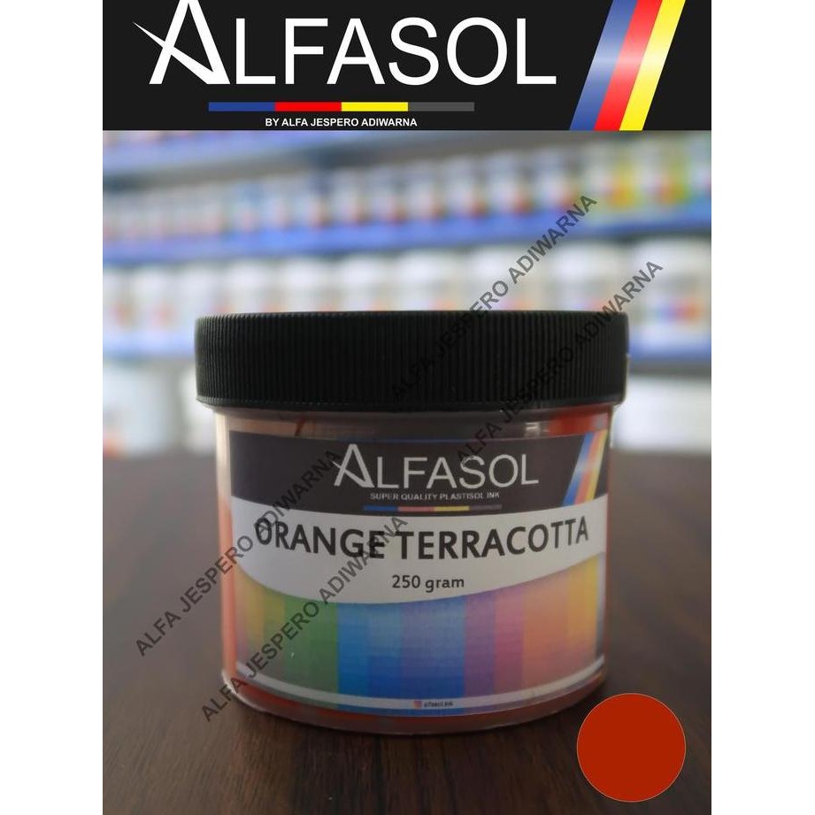 

Alfasol Orange Terracotta 250 Gram, Tinta Sablon Plastisol