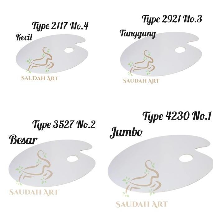 

Palet/Palette Oval Kayu Melamine Jumbo/Besar/Tanggung/Kecil