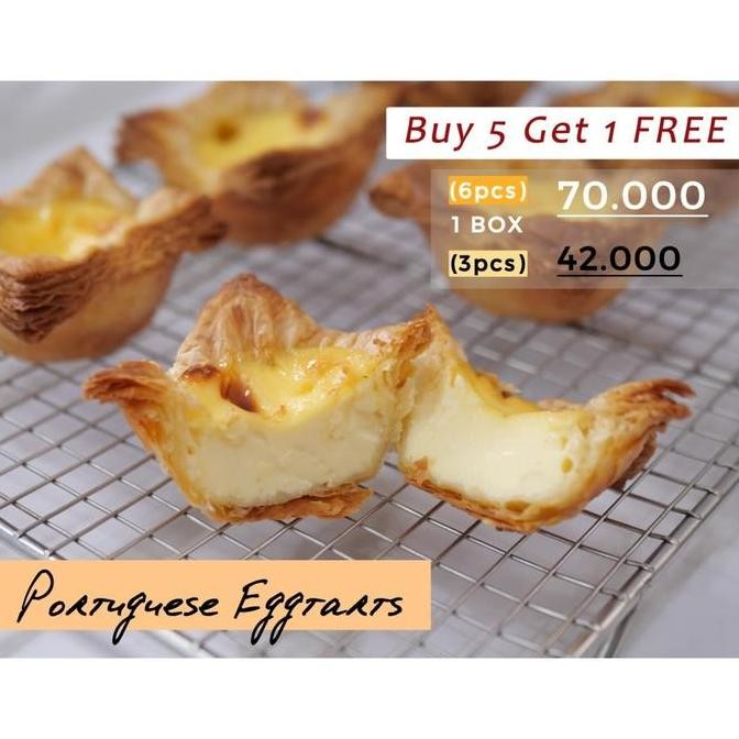 

JB PROMO BUY 5 GET 1 FREE PORTUGUESE EGG TART None