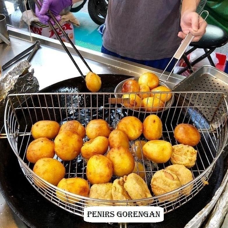 Peniris minyak gorengan wajan atau kuali/keranjang wajan Peniris minyak Nugi