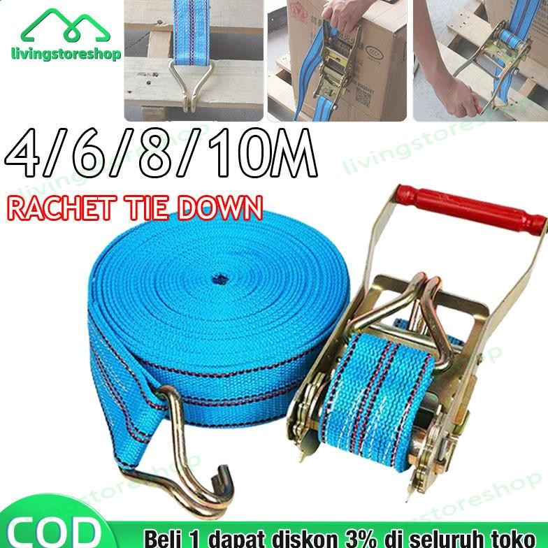 Sale Rachet Tie Down/4-8 Meter Trek Belt /10 Ton Tali Sound/Tali Barang/Track Webbing Cargo Lashing 