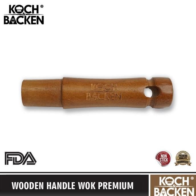 KOCH&BACKEN Gagang Kayu Wajan Penggorengan