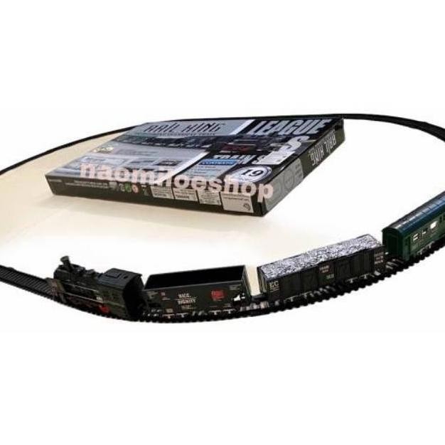 Dw-45 Jumbo Mainan Rail King 19Pcs Mainan Kereta Api 5 Gerbong Lokomotif Train Track Railking