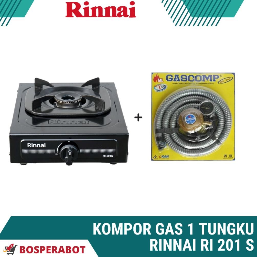KOMPOR GAS 1 TUNGKU RINNAI RI 201 S | Kompor Rinai 1 Tungku Nugi