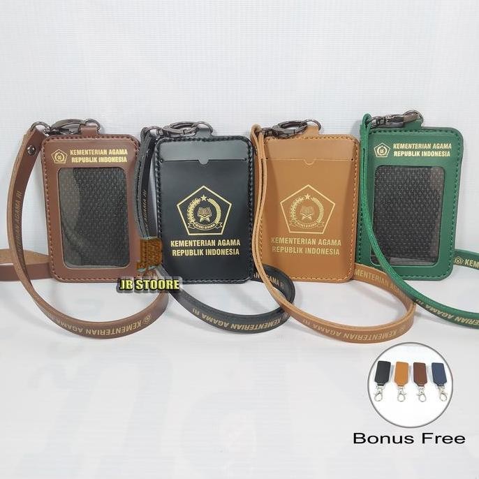 

Tempat Id Card Kemenag Kulit / Id Card Holder Kemenag Gantung / Nametag Kemenag Tali Kulit