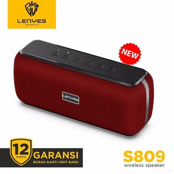 Speaker Bluetooth Lenyes S809 Waterproof Ipx5 Super Bass Wireless