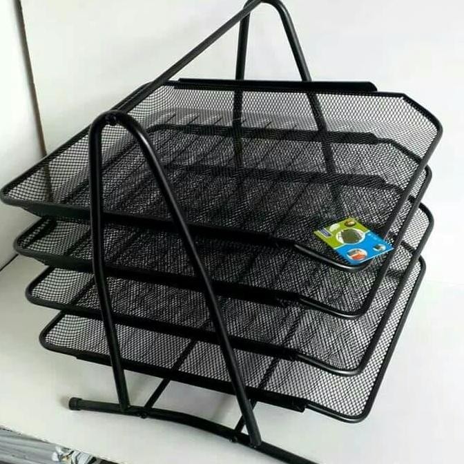 

Rak File Dokumen Buku 4 Susun Besi Tray Surat Arsip Organizer