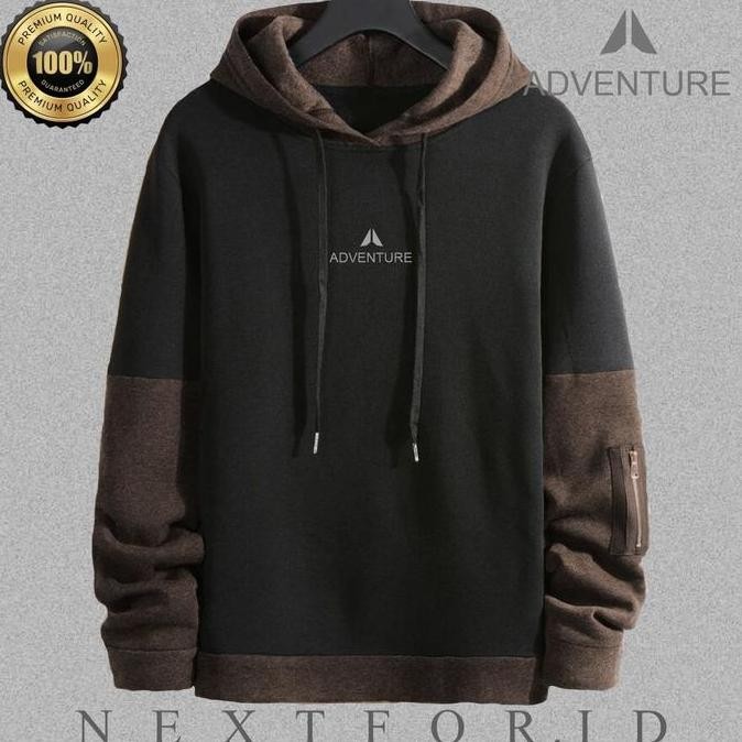 Hoodie Distro Kombinasi Warna Sweater Pria Wanita Bahan Kain Tebal 280Gsm - Nxf6 - Kualitas Premium 
