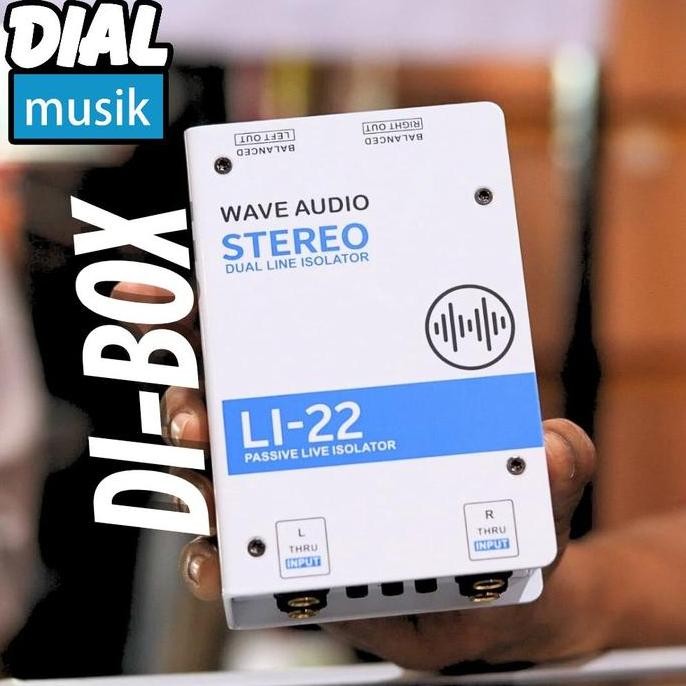 WAVE AUDIO LI-22 LINE ISOLATOR DI BOX PASSIVE STEREO - LI22 DIRECT BOX / LI 22 DI BOX WAVE AUDIO ORI