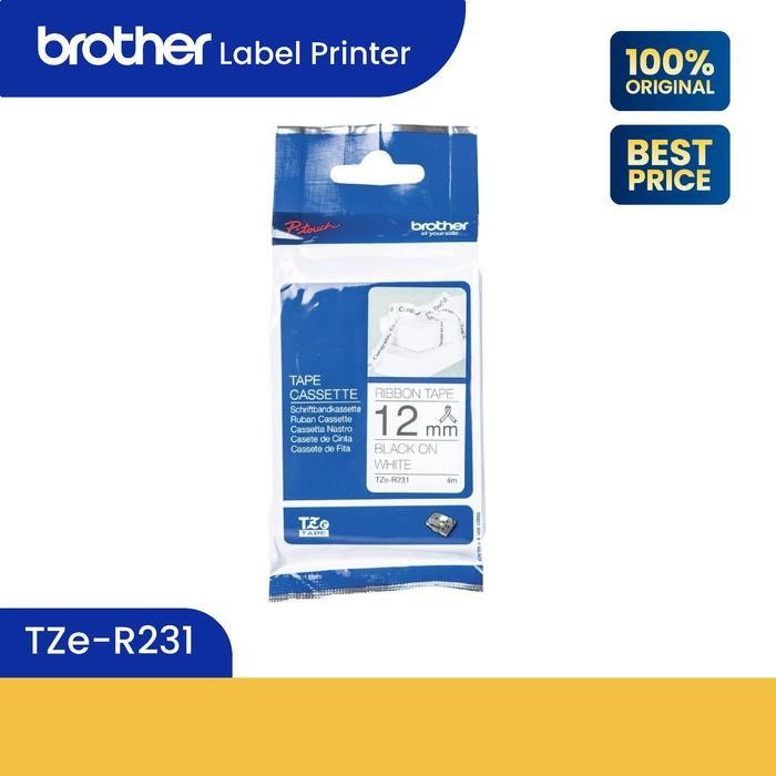 

Brother Label Tze-R231 Ribbon Tape Cassette Black On White 12Mm X 4M Original Dan Terpercaya