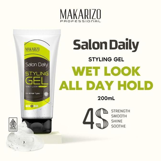 terbaru makarizo styling gel tube 200gr | hair gel salon daily styling rambut kuat tahan lama