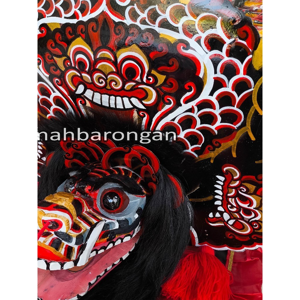 

Barongan Telon JumboTalang Ukuran 18 Jamang Talang Merah Full Set