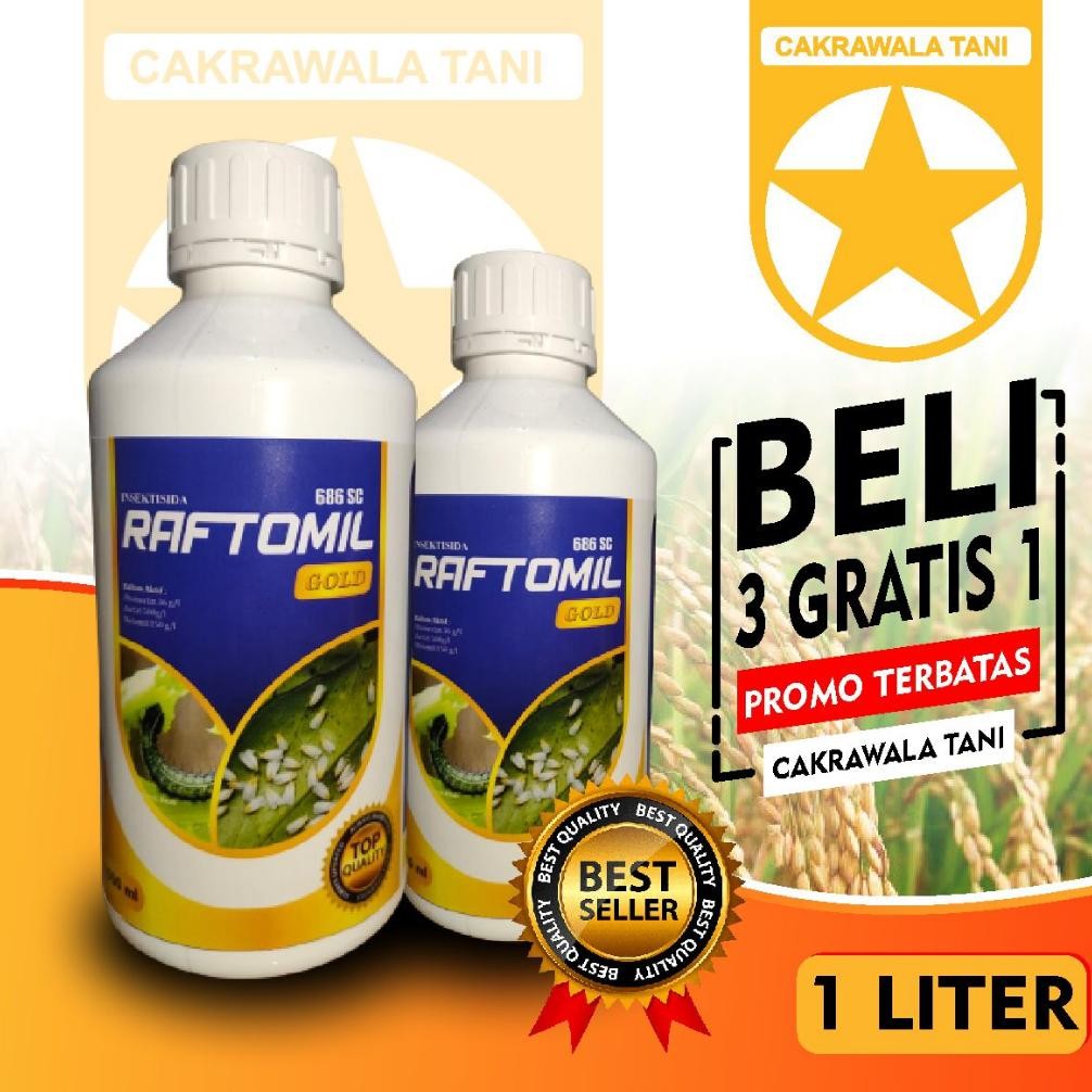 RAFTOMIL GOLD 686SC 1liter INSEKTISIDA ABAMECTIN ASEFAT METOMIL Nugi