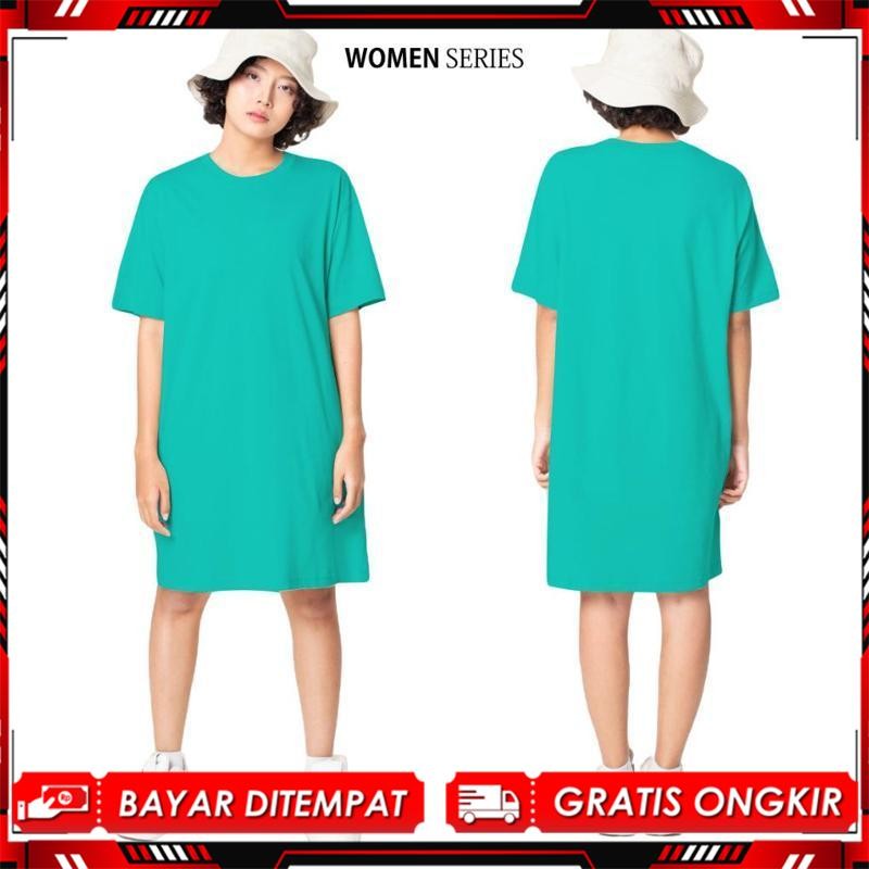 Produk Baru - Baju Kaos Dress Wanita Lengan Pendek Dres Polos Wanita Oversize Jumbo Is-66