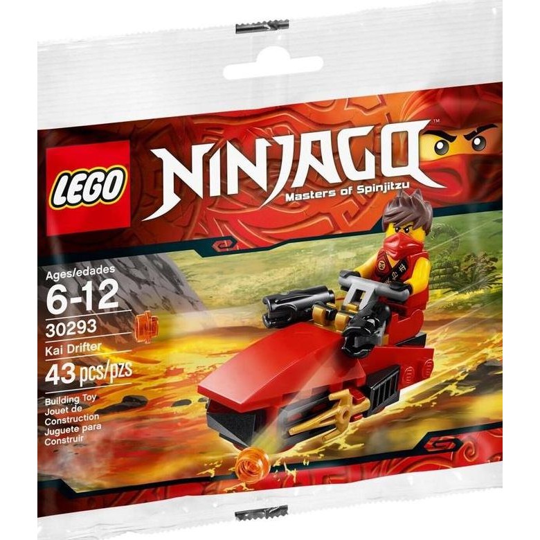 LEGO Ninjago-30293 Kai Drifter Polybag Ninja Movie Spinjitzu Toy Speed