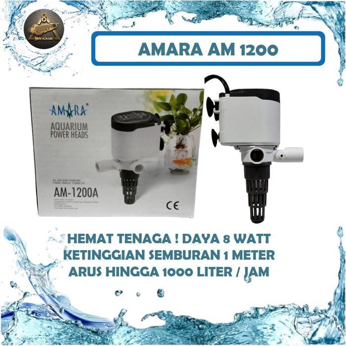 AL PROMO MURAH POMPA AIR AQUARIUM AMARA AM-1200A NAIK 1 METER FILTER AQUARIUM KECIL POMPA AIR HIDROP