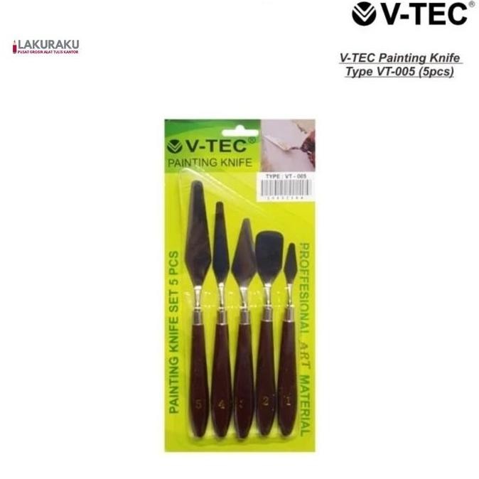 

V-Tec Painting Knife Set Vt-005 Isi 5 Pcs Pisau Lukis Kanvas Canvas