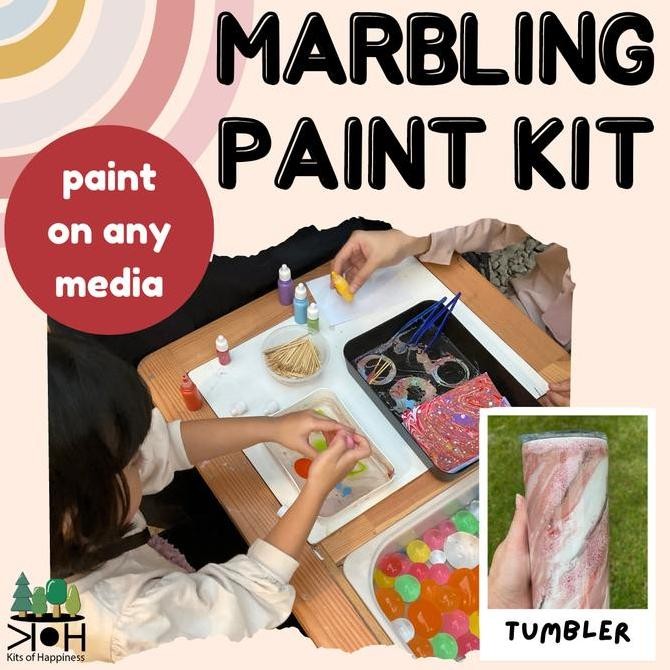 

Marbling Painting Kit Art Craft Montessori Activity Diy Melukis Di Air