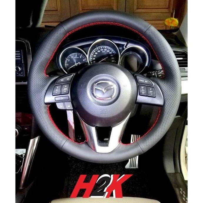 Cover Steer Mazda Cx5 - Cover Steering Kulit - Leather - Mazda Cx5