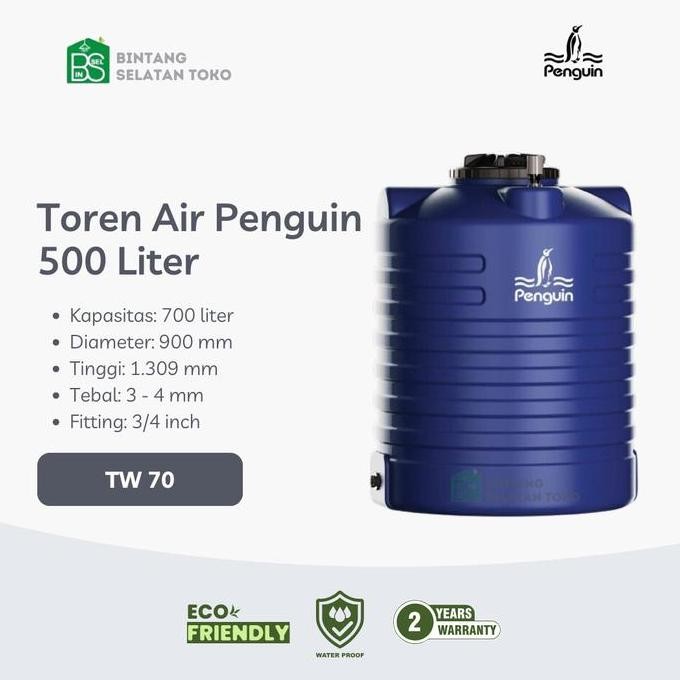 Toren Penguin Tw 70 Tangki / Toren / Tandon Air Blow 700 Liter
