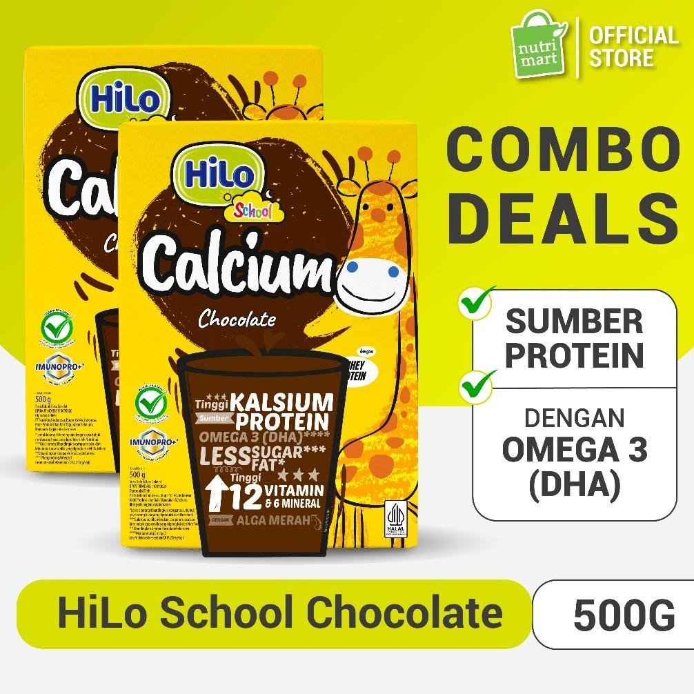 

NO_MORE Twin Pack - HiLo School Chocolate 500 gr - Susu Tinggi Kalsium Rendah Lemak