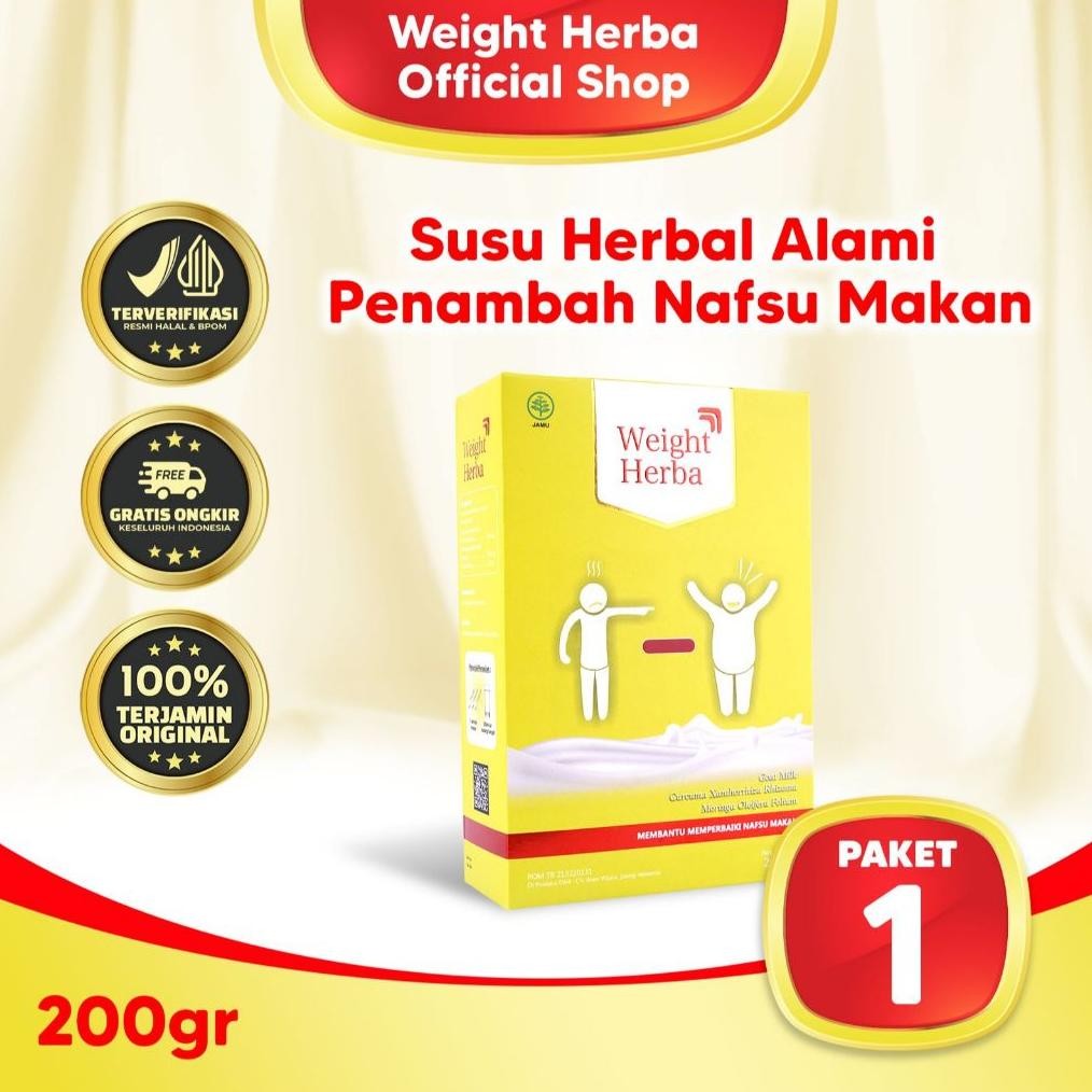 

NO_MORE Weight Herba - Susu Herbal Penggemuk Badan Tanpa Efek Samping Halal & BPOM