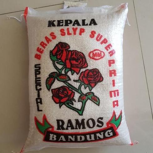 

Beras Ramos Bandung kemasan 5 kg Pulen Putih Wangi Rice bs