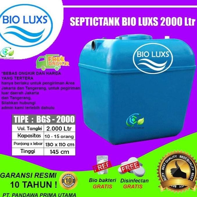 Septic Tank Biotech, Bioluxs, Type Bgs 2000 Liter