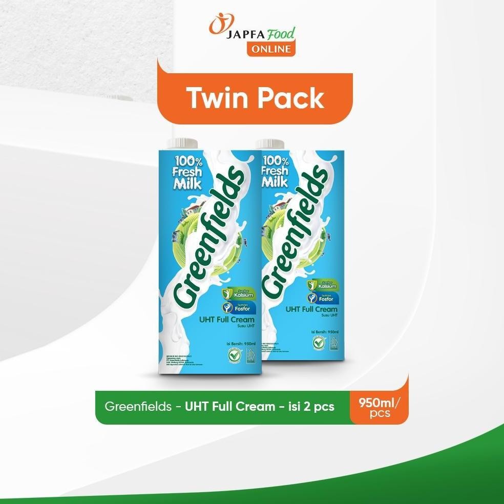 

NO_MORE Greenfields Susu UHT Full Cream 950ml - Twinpack - 100% Fresh Milk dari Greenfields Farm