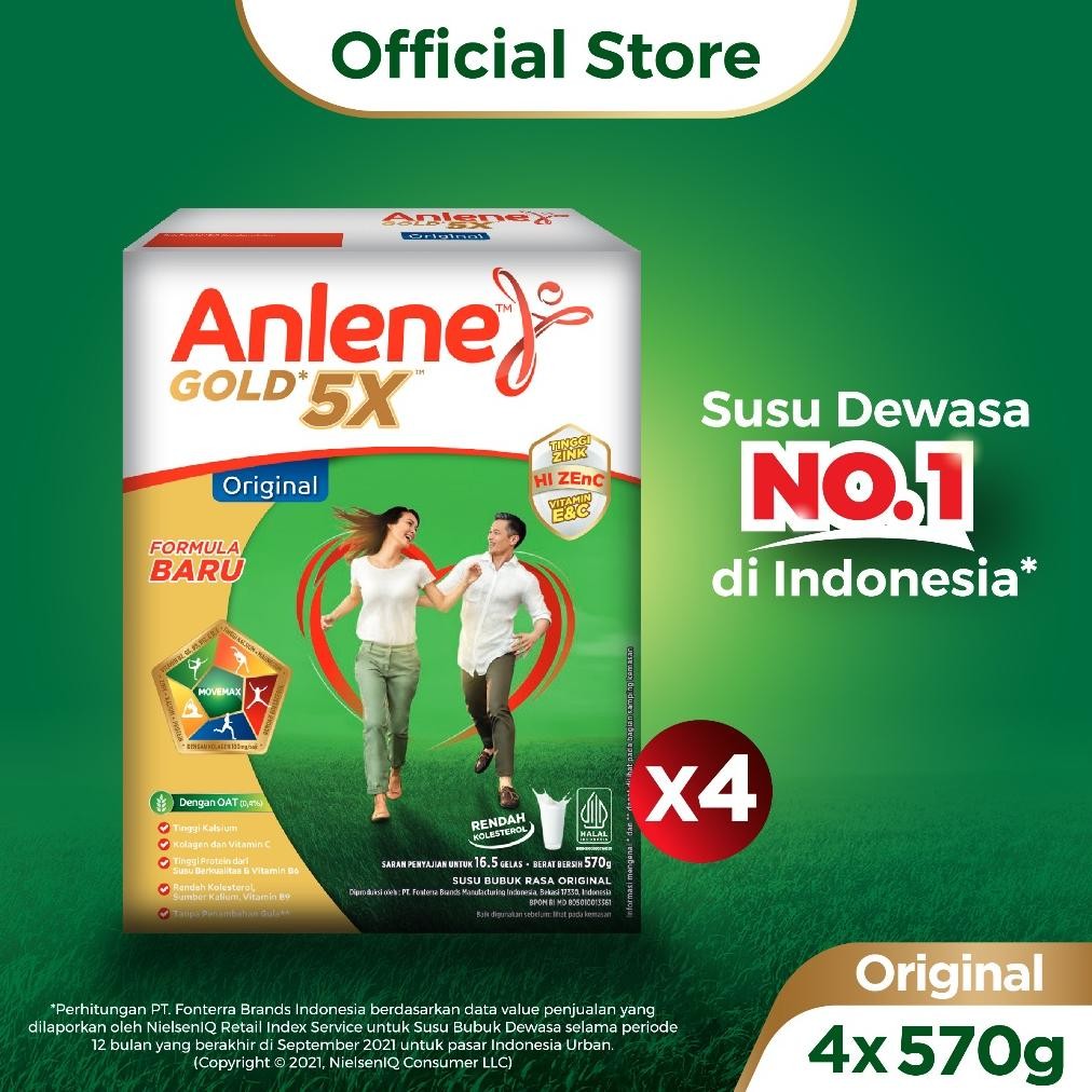 

NO_MORE Anlene Gold 5X Susu Bubuk Original 4 x 570g