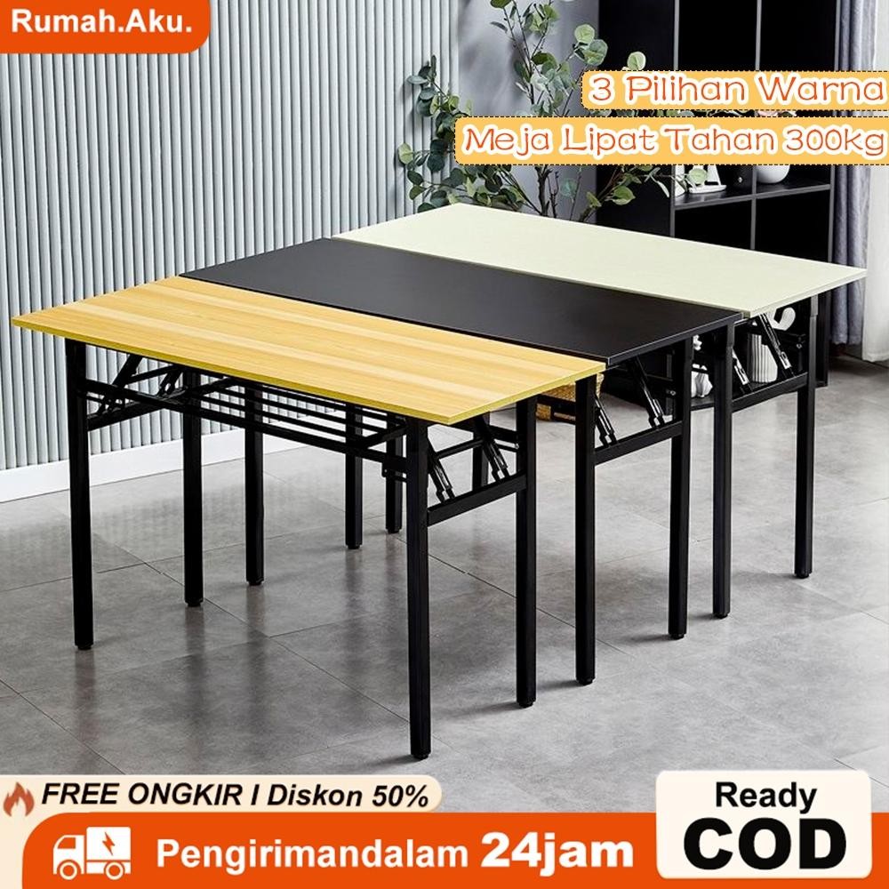 Meja lipat portabel  Meja Belajar lipat Meja Makan Meja kerja Meja Lipat besi Meja Pelatihan Serbagu