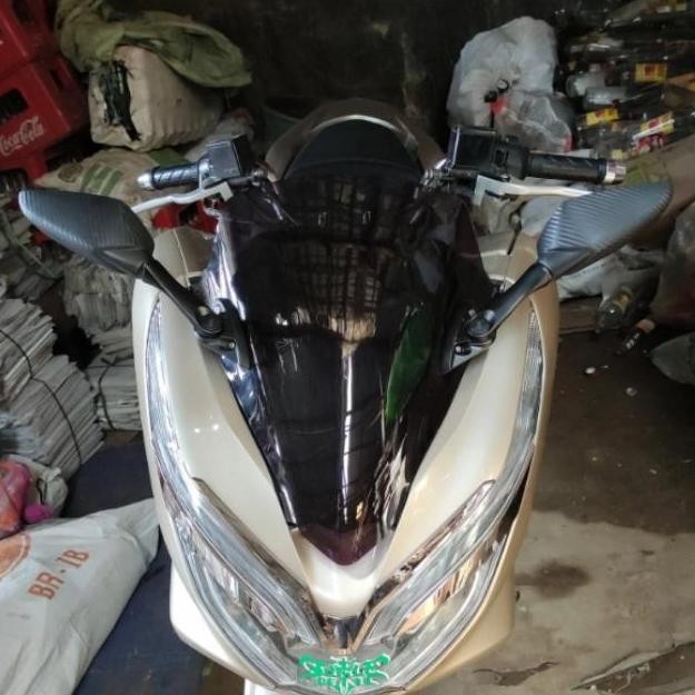 visor/windshield pcx 150 lokal plus spion variasi