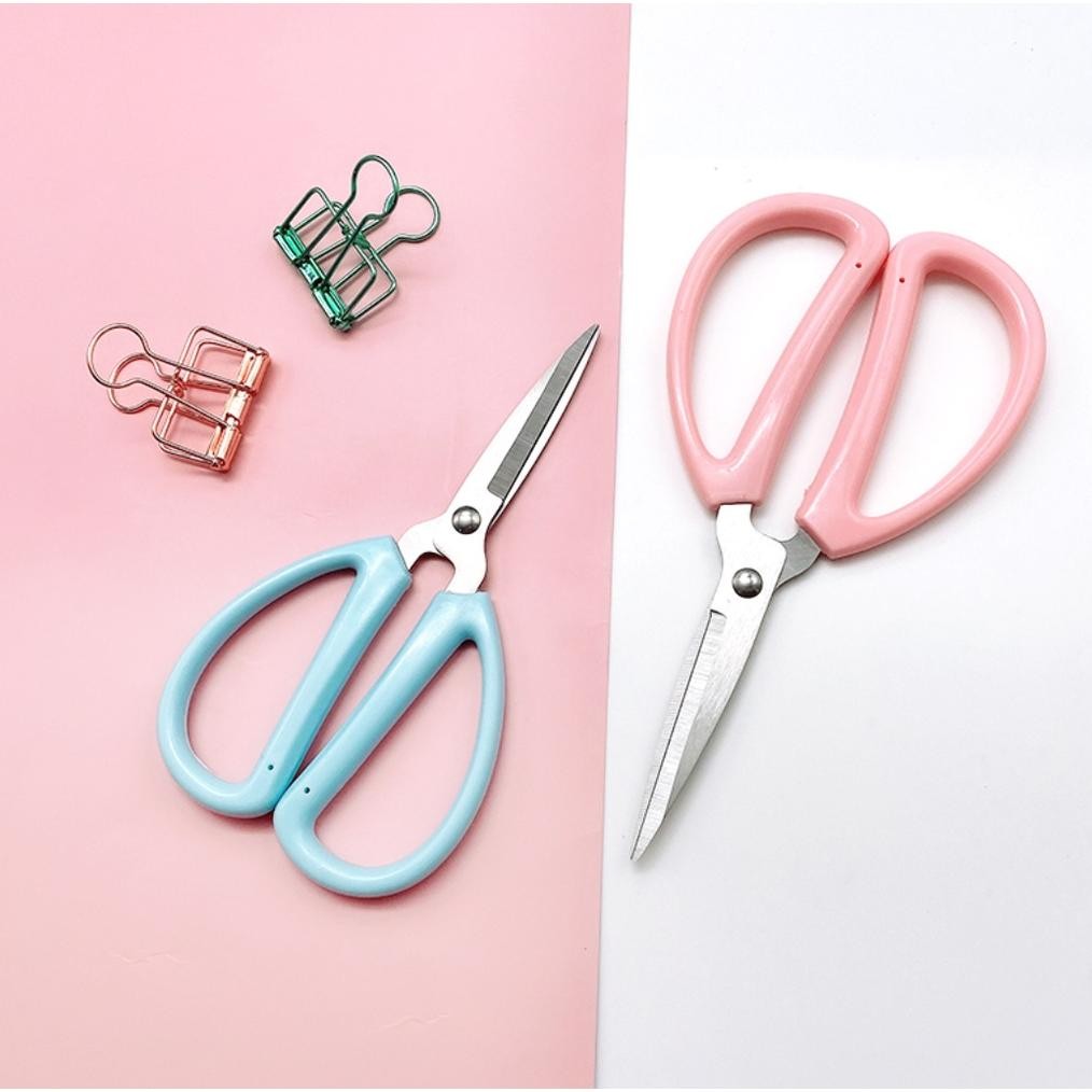 

Gunting Serbaguna Multifungsi Tajam Gagang Bulat / Gunting Potong Bahan Kain Kertas Seng Warna Pastel / Gunting Kodok Tailor Scissors Nugi
