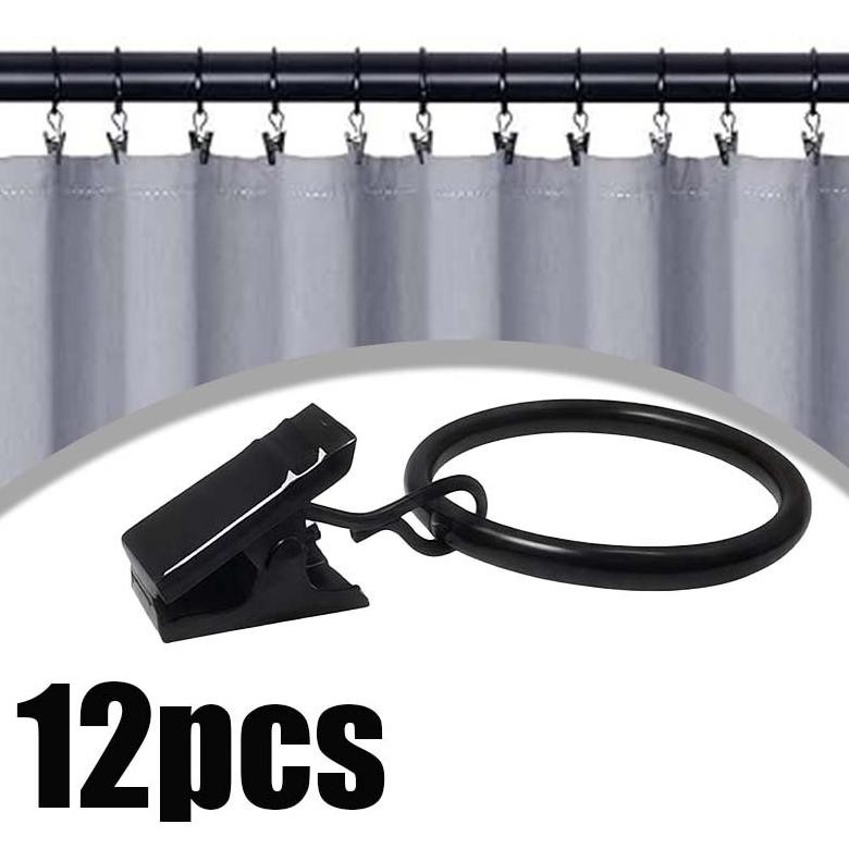 12pcs/Set Ring Penjepit Gorden/Clip Gantungan Cincin Gantungan Gorden Ring Pengait Gorden Nugi