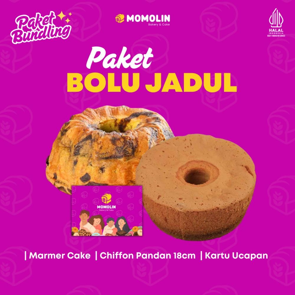 

NO_MORE Momolin Bakery - Bundling Cake Legendaris Bolu Marmer & Chiffon Pandan Lembut - Paket Bolu Jadul - Bolu dan Bingkisan - Paket Bolu 2 Rasa - Hampers Kue Rumahan Tekstur Lembut, Rasa Nostalgia