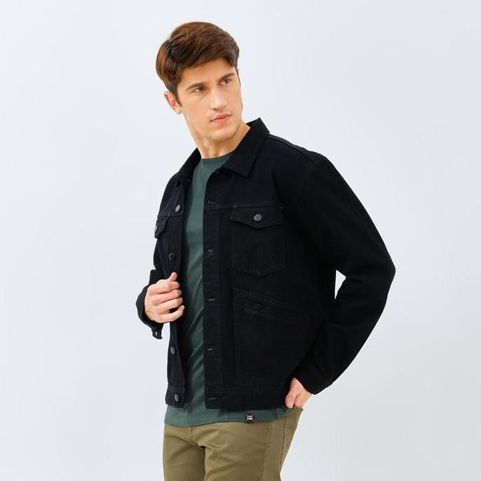 Emba Denim - Trevor Casual Trucker Jacket Bahan Denim Regular Fit   Jaket GM