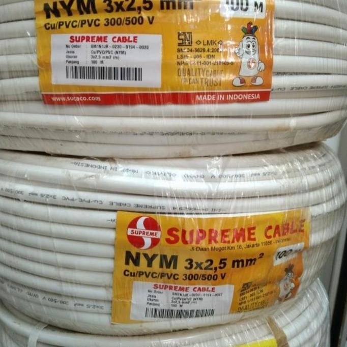 Kabel Supreme Nym 3X2.5 Mm 100Meter 3X2,5 3 X 2.5 3 X 2,5 100M 100 M New Stok