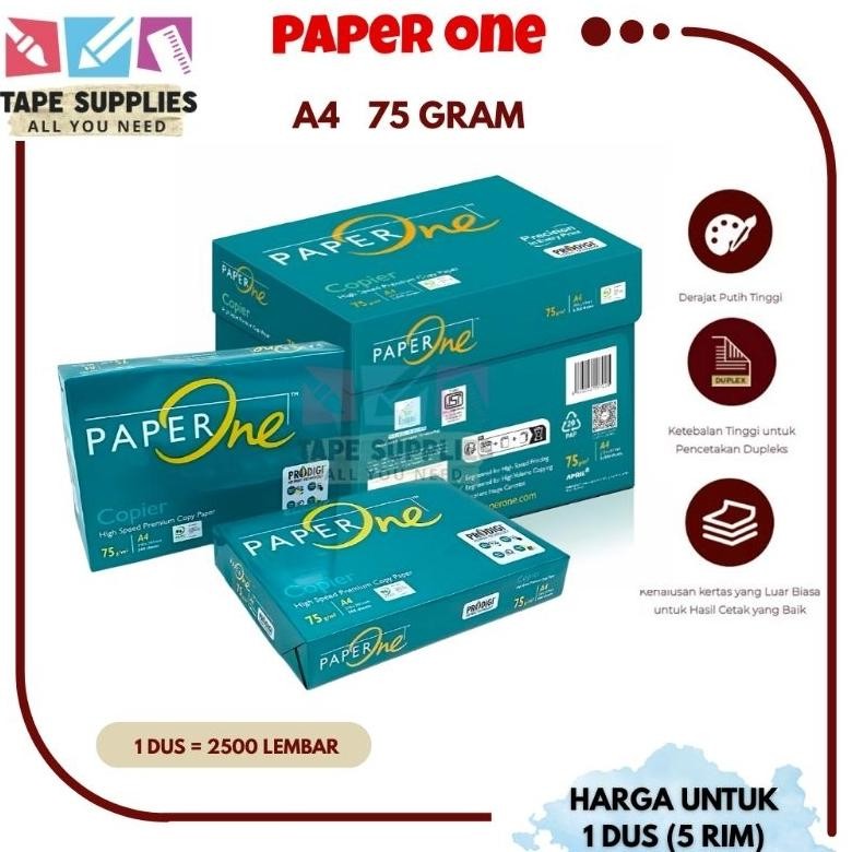 

(Instant) Kertas Print Fotocopy Paperone HVS A4 75 Gr Nugi