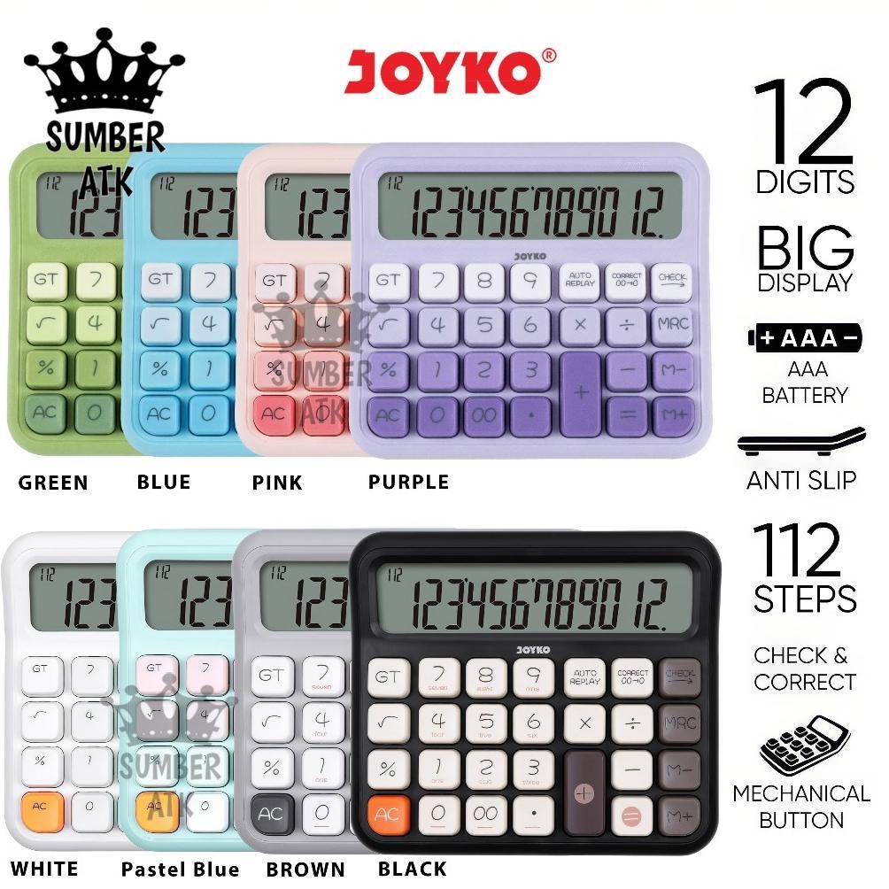 

Calculator Kalkulator Joyko CC-63ACO CC-63BCO CC-63DCO 12 Digits Check & Correct Nugi