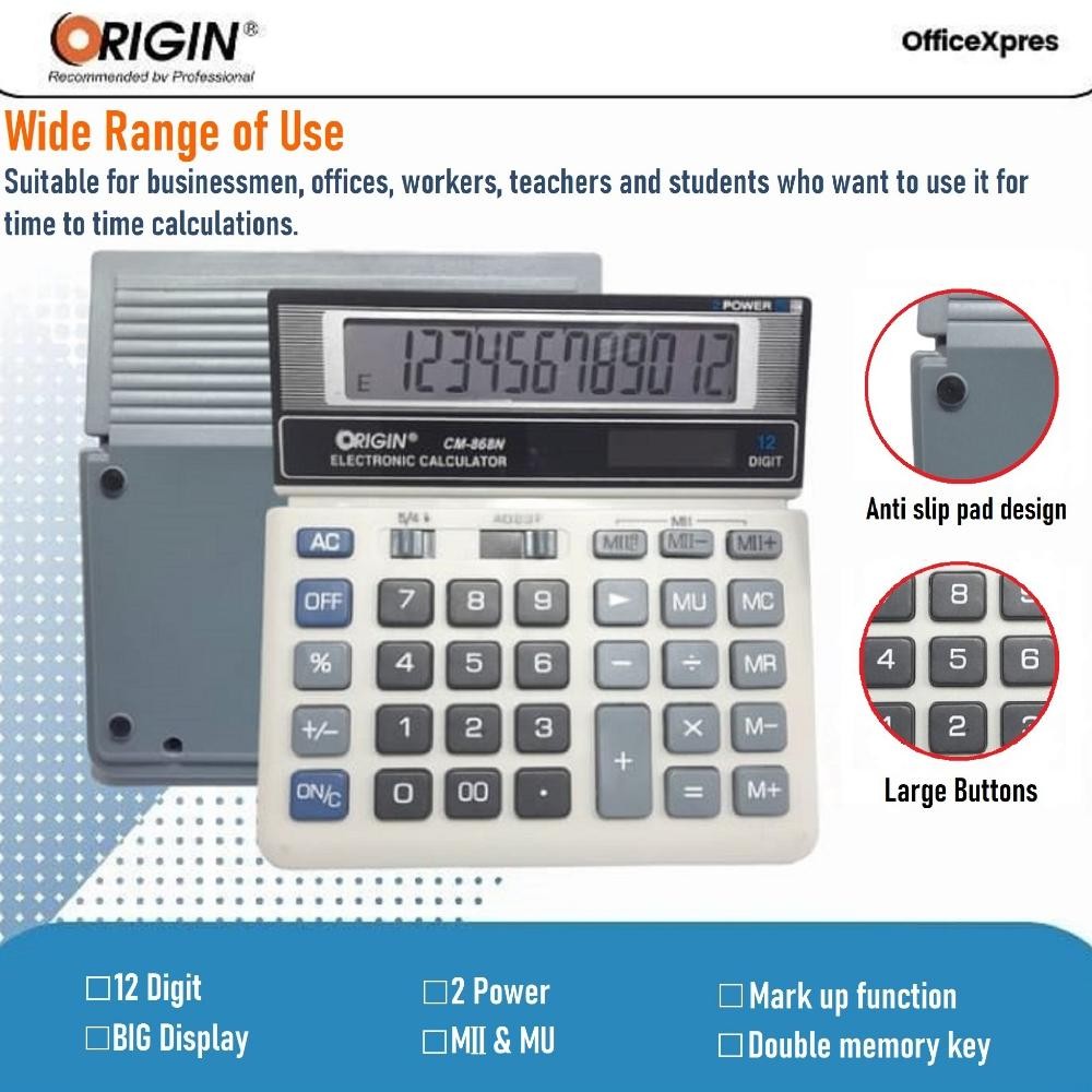 

Electronic Calculator CM-868N / Kalkulator Besar / Kalkulator 2 Power / Kalkulator Meja Nugi